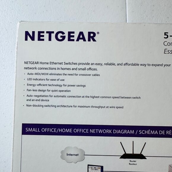 Netgear 5-Port Gigabit Ethernet Switch Plug & Play Home & Office Networking - Picture 12 of 16